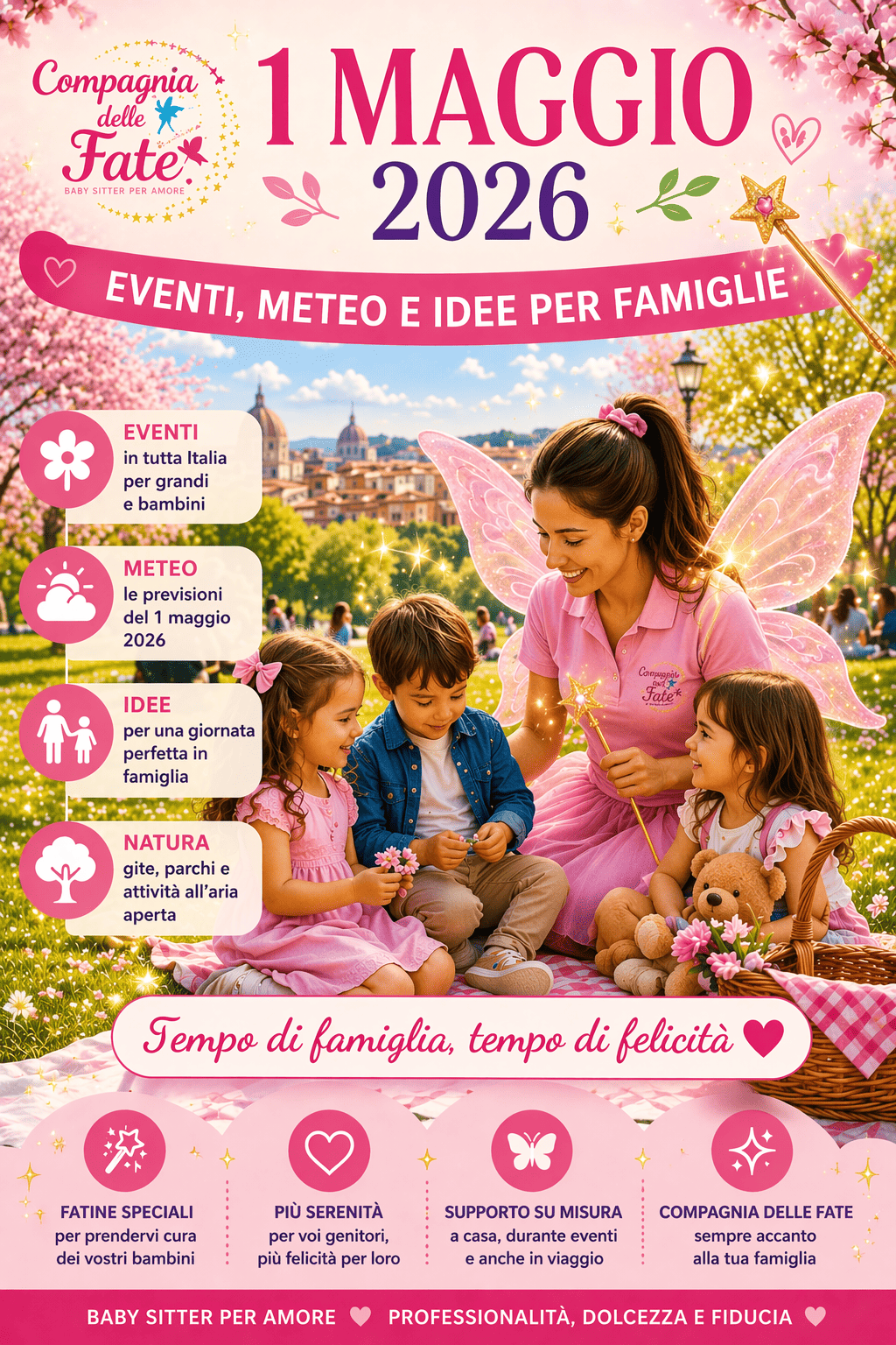 1 maggio 2026: eventi, meteo e idee per famiglie